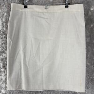 Jones New‎ York Size 14 Minimalist Preppy Career Pencil Skirt Beige Zip Lined